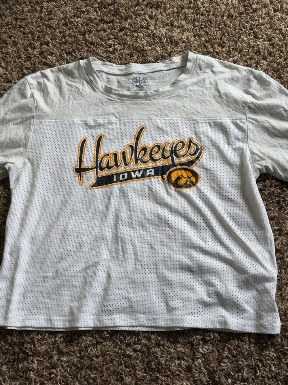 Rivalry Threads White & Gold Iowa Hawkeyes Short Sleeve Tee